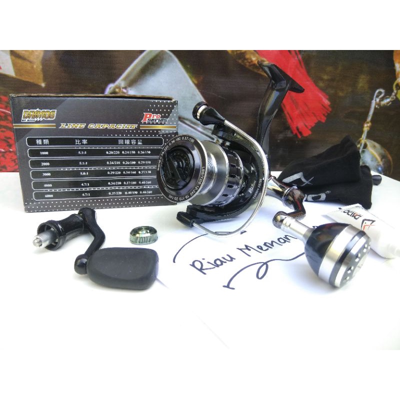 Reel Daido Daimos Pro 2000 3000 4000 6000. Reel Spinning. Katrol Dasaran, Katrol Power Handle