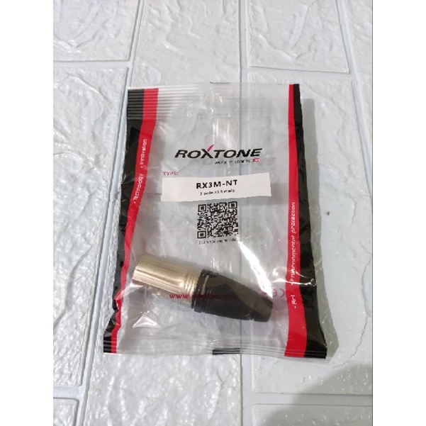 Jack Jeck Canon Male Roxtone RX3M-NT Jack XLR Roxtone Male ORI 3pin Cowok Cover Canon XLR Roxtone Hi