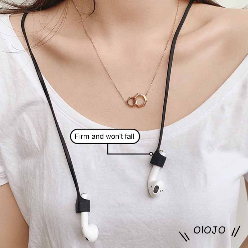 【COD】Anti-Lost Soft Rubber Lanyard Olahraga Luar Ruangan Earphone Lanyard Aksesoris Mode