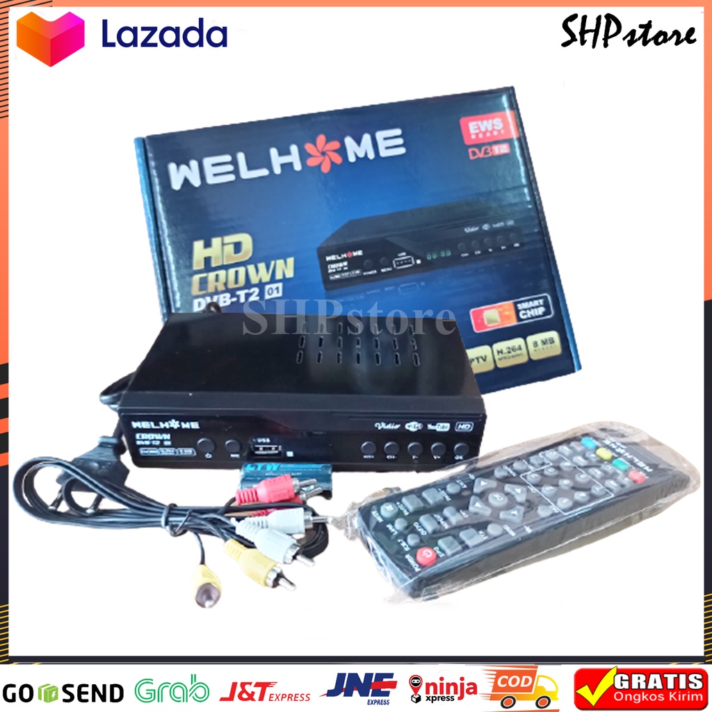 Set Top Box Welhome DVB-T2 Bisa Youtube STB Receiver TV