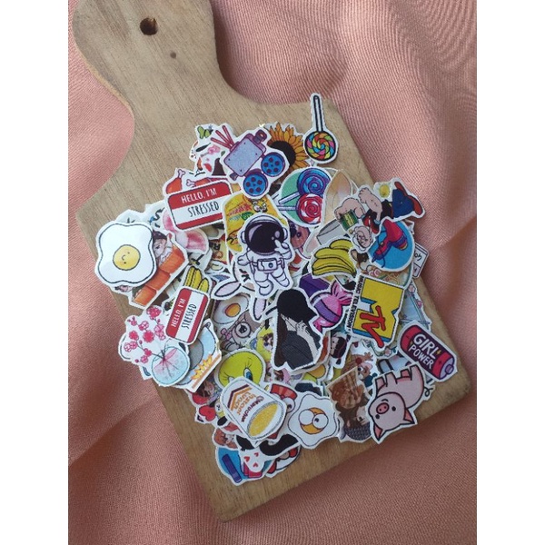 

[ 1 PCS ]Minimal beli 10 pcs Random Stiker Estetik / Sticker Aesthetic / Sticker Lucu