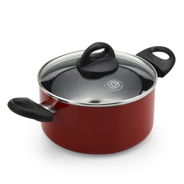 Supra Rosemary / Dutch Oven 20cm Panci Teflon + Tutup Kaca 20 cm - PM