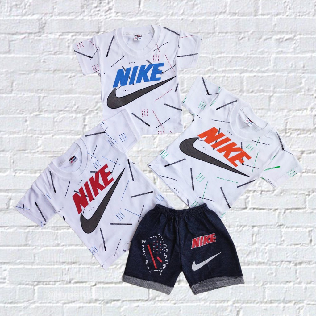 Setelan Kaos Nike Anak Laki Laki / Stelan Kaos Anak / Baju Anak Laki Murah