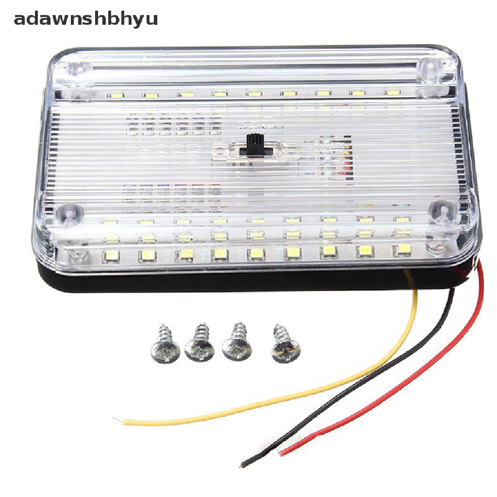 Adawnshbhyu 12V 36led Interior Kendaraan Mobil Dome Atap Plafon Baca Bagasi Light Lamp Putih