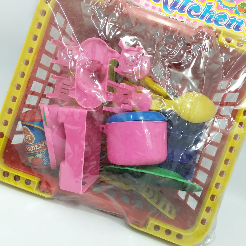 Mainan Masak Masakan Anak Perempuan Lucu - Set Keranjang Masakan Mini SNI - Mainan Edukasi Anak