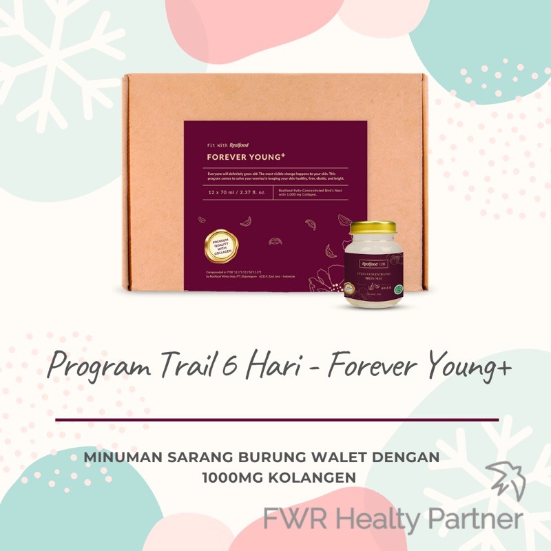 

Realfood Trial Program Forever Young + Full Concentrated Bird's Nest dengan 1000 mg Kolagen