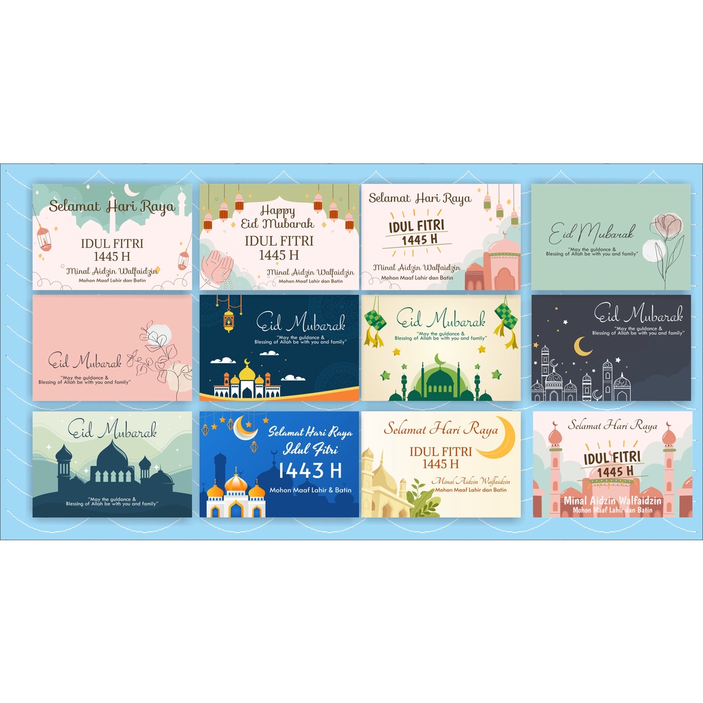 

kartu ucapan idul Fitri isi 10 pcs