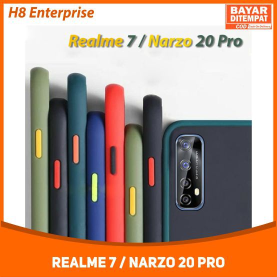 Case Realme 7 / Narzo 20 Pro Silikon Soft Case Colored Frosted