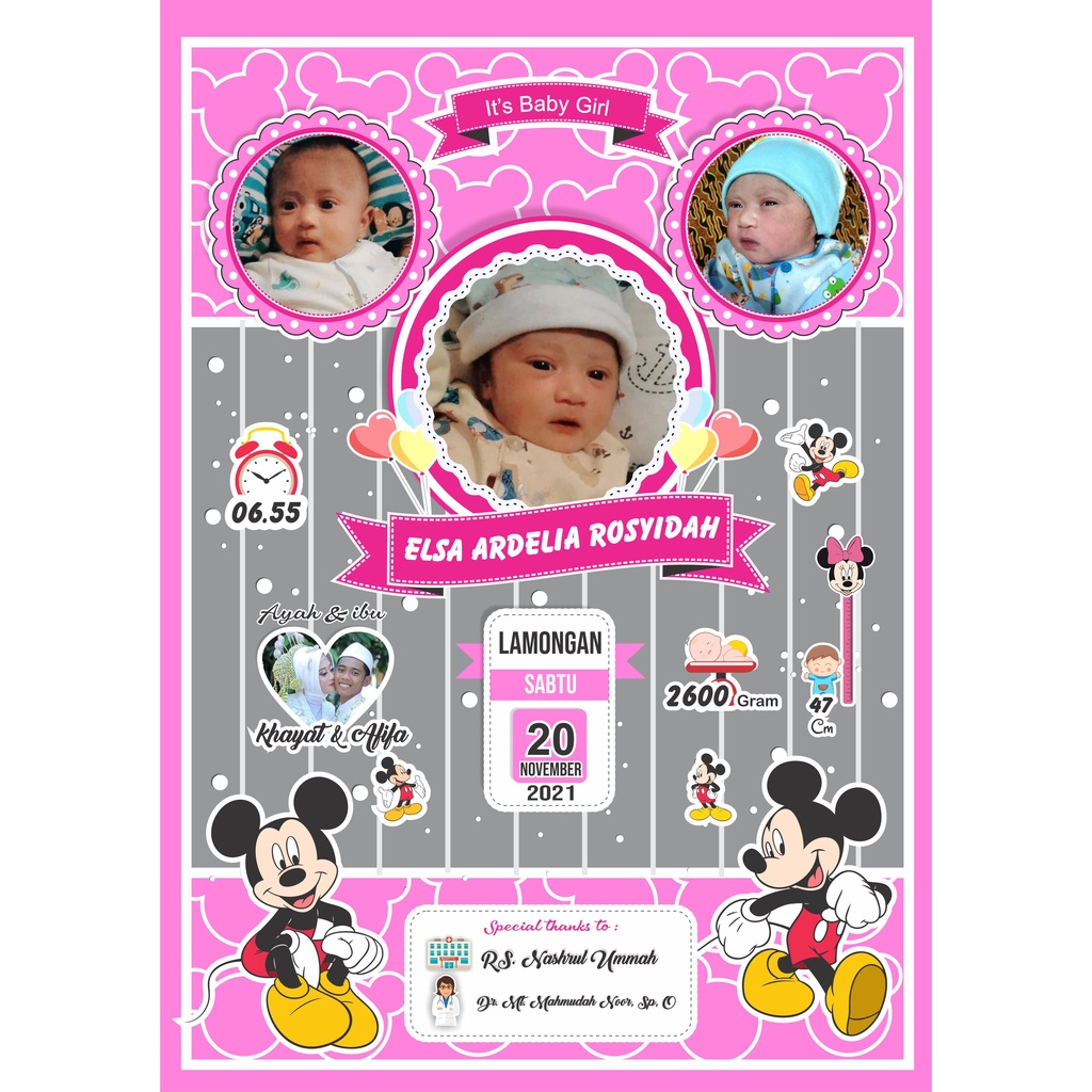 CETAK BIODATA BAYI UKURAN BESAR 17R/12Rs (48x32)cm-48