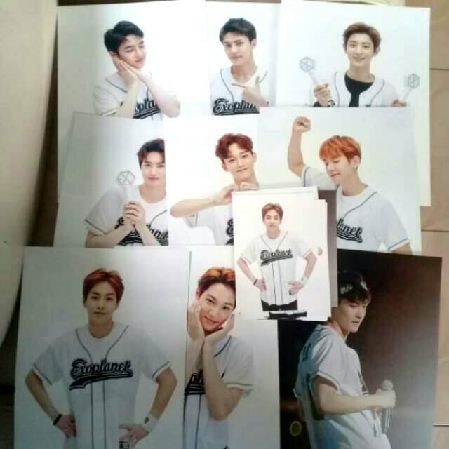 [SALE] EXO 11street Official Shop FIGURE GOODS A4 PHOTO + POSTCARD baekhyun chanyeol sehun xiumin