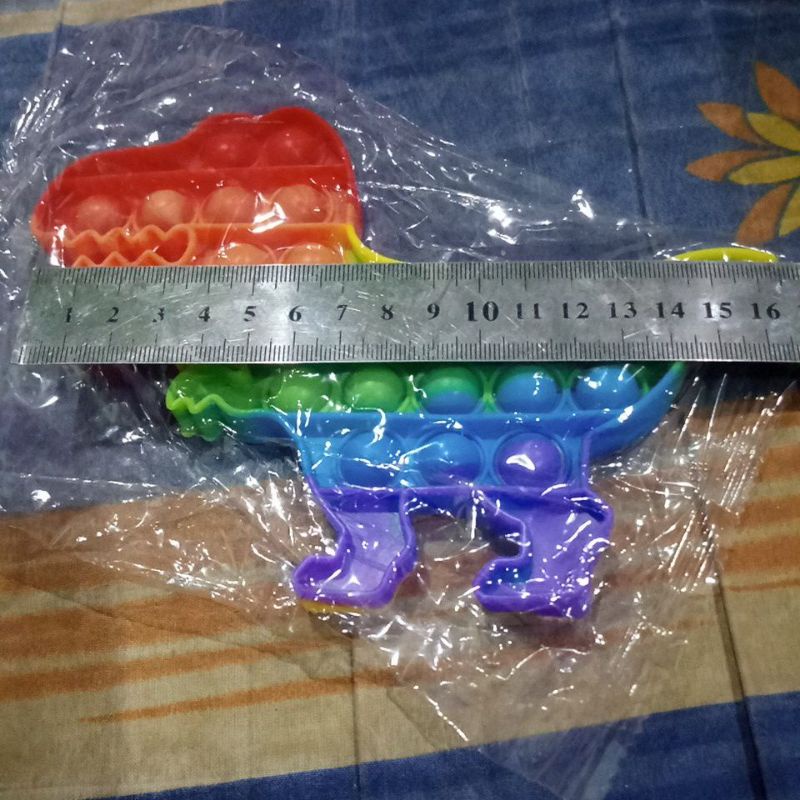 New fidget push Pop Its Round Toy Push bubble stress kids pop it murah popit mainan anak rainbow-dino 16,5 CM
