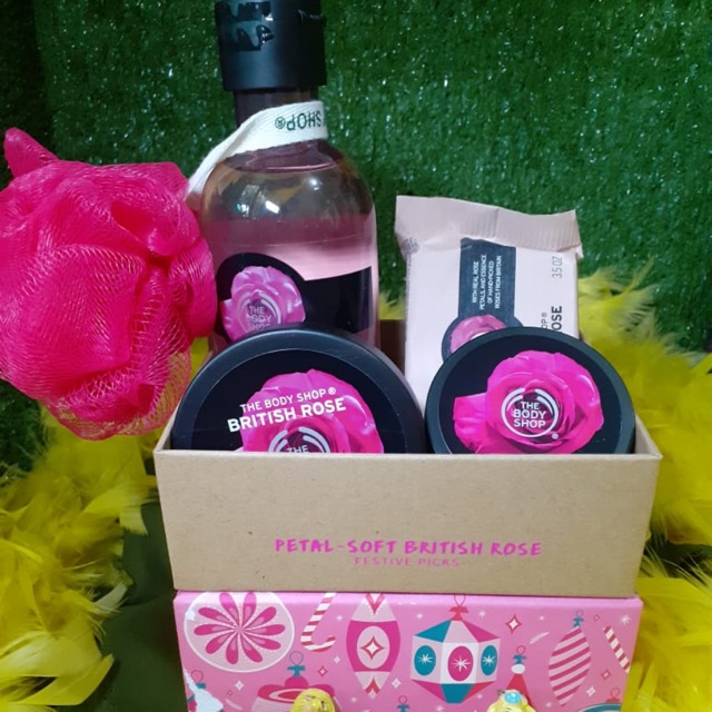 seserahan nikah the body shop british rose / gift set british rose the body shop