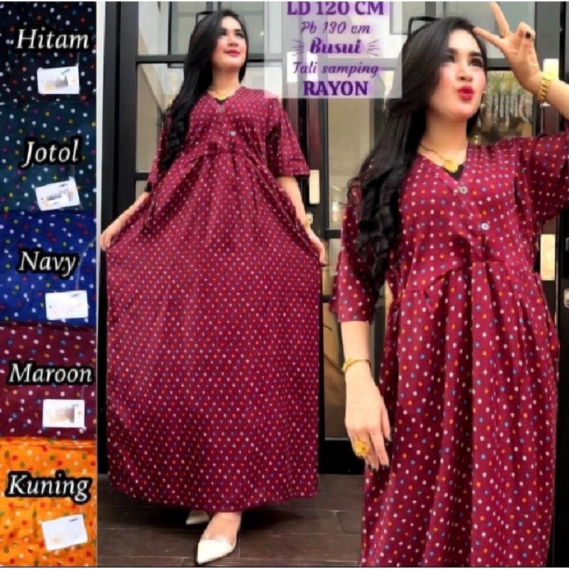 Batik wanita kekinian daster dress rayon  Vanessa kimono