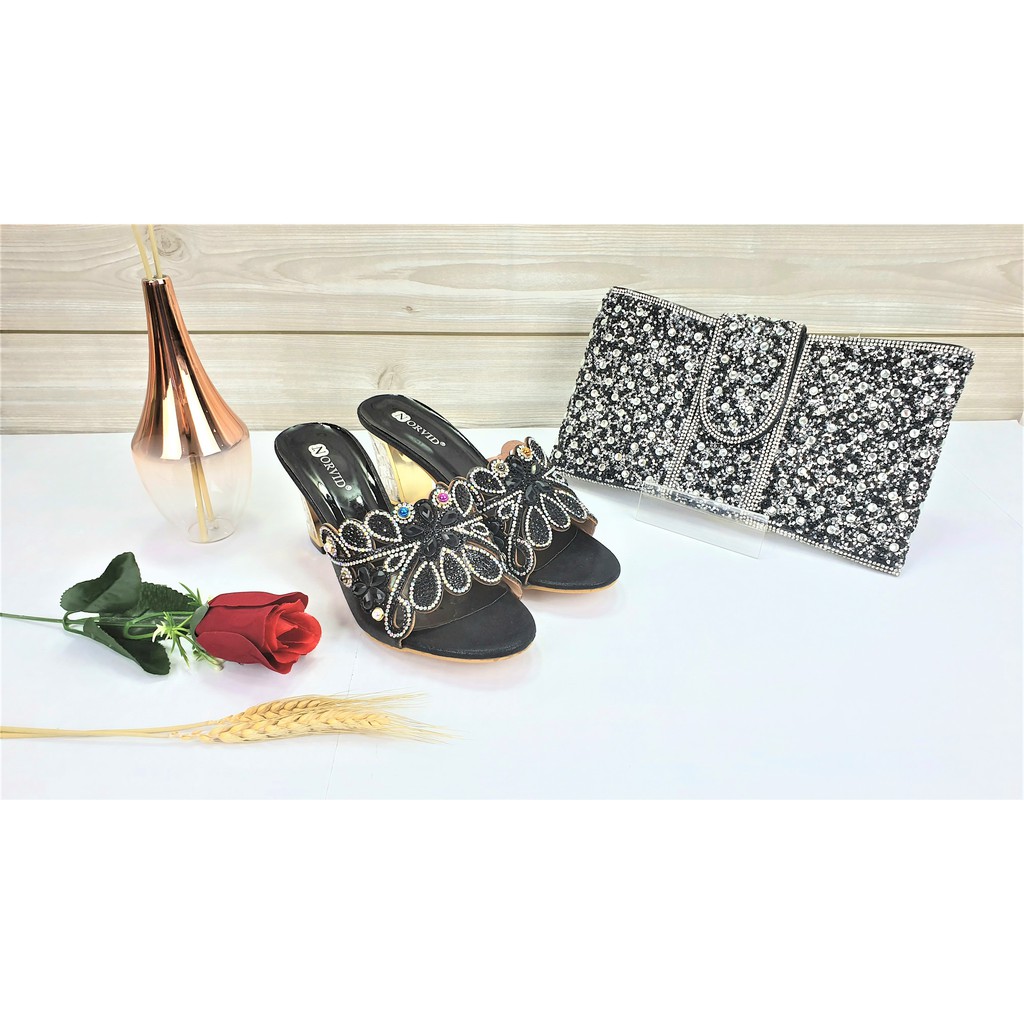 Sandal Heels Pesta hak kaca 088 - 10