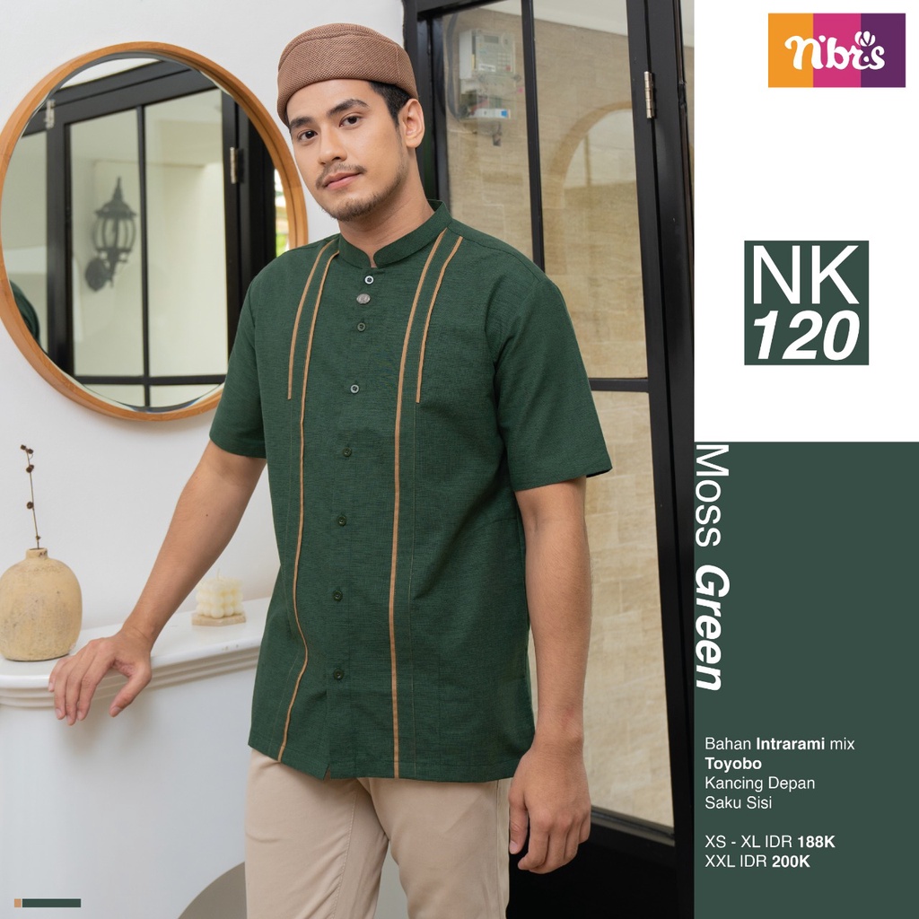 Nibras Atasan Pria NK 120 Bahan Intrarami mix Toyobo Koko Pria Simpel Modern