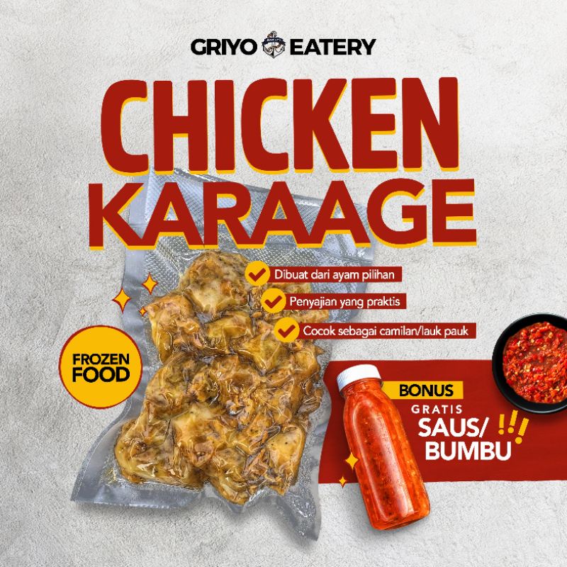 

CHICKEN KARAAGE Frozen Food Bonus Gratis Saus/Bumbu