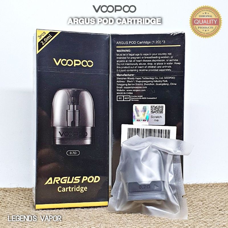 CARTRIDGE VOOPOO ARGUS POD / ARGUS P1 / ARGUS Z AUTHENTIC HARGA SATUAN