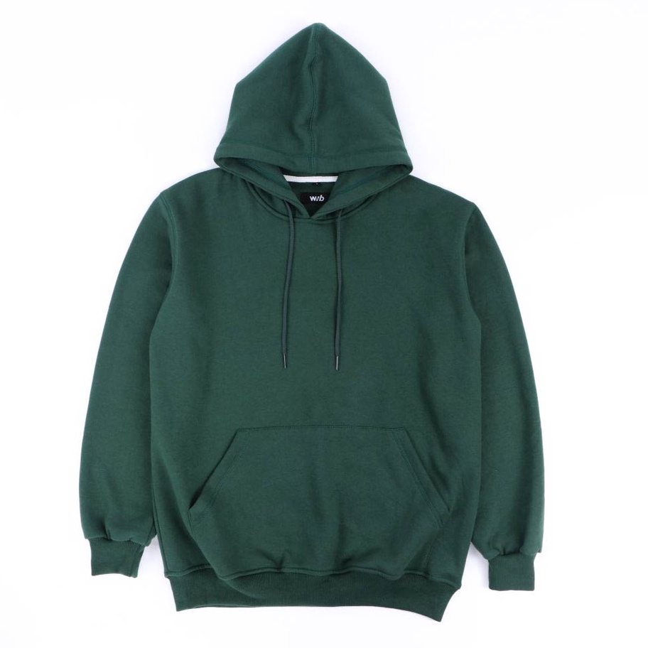 WNB Basic Sweater Hoodie Polos Pria Cowok Hijau Olive/ Olive Green