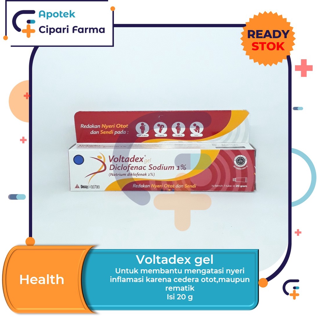 Voltadex Gel Obat Pereda Nyeri Sendi | Nyeri Otot | Reumatik isi 20gr