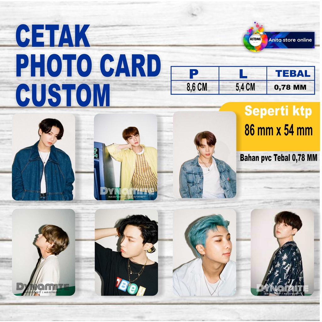 ASTONE Photocard Custom Suka-suka / Photocard BTS / Photocard NCT / Photocard Kpop / Photocard Black