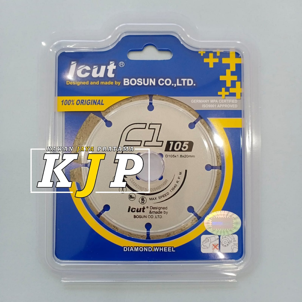 DIAMOND WHEEL 4" ICUT BOSUN F1 MATA POTONG KERAMIK GRANIT TEMBOK BETON