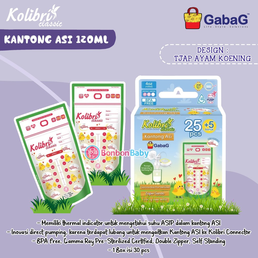 Kantong asi 120ml Gabag