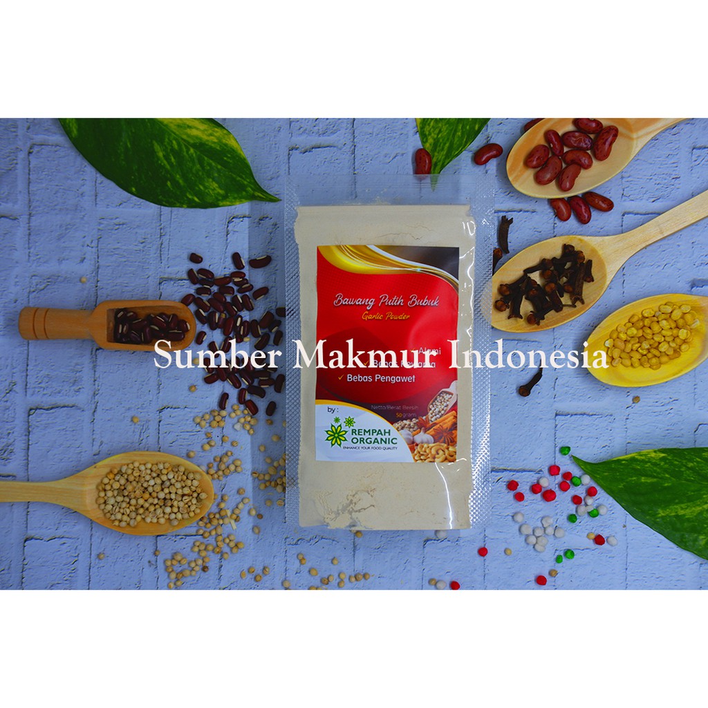 Bawang Putih Bubuk / Garlic Powder Cap Rempa Organic 50 Gram - Eceran