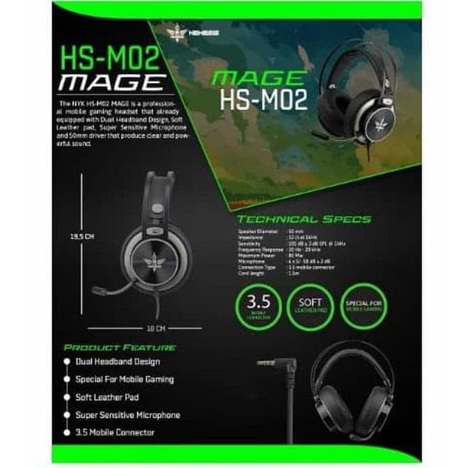 HEADSET GAMING NYK MAGE M-02