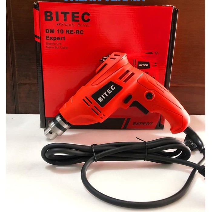 BITEC MESIN BOR LISTRIK TANGAN BESI KAYU 10 MM 10MM BOLAK BALIK New / Original