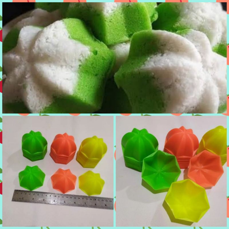 Cetakan Putu Ayu / Pudding / Apem dll Motif Belimbing Harga Per 6 Pcs (1/2 Lusin)