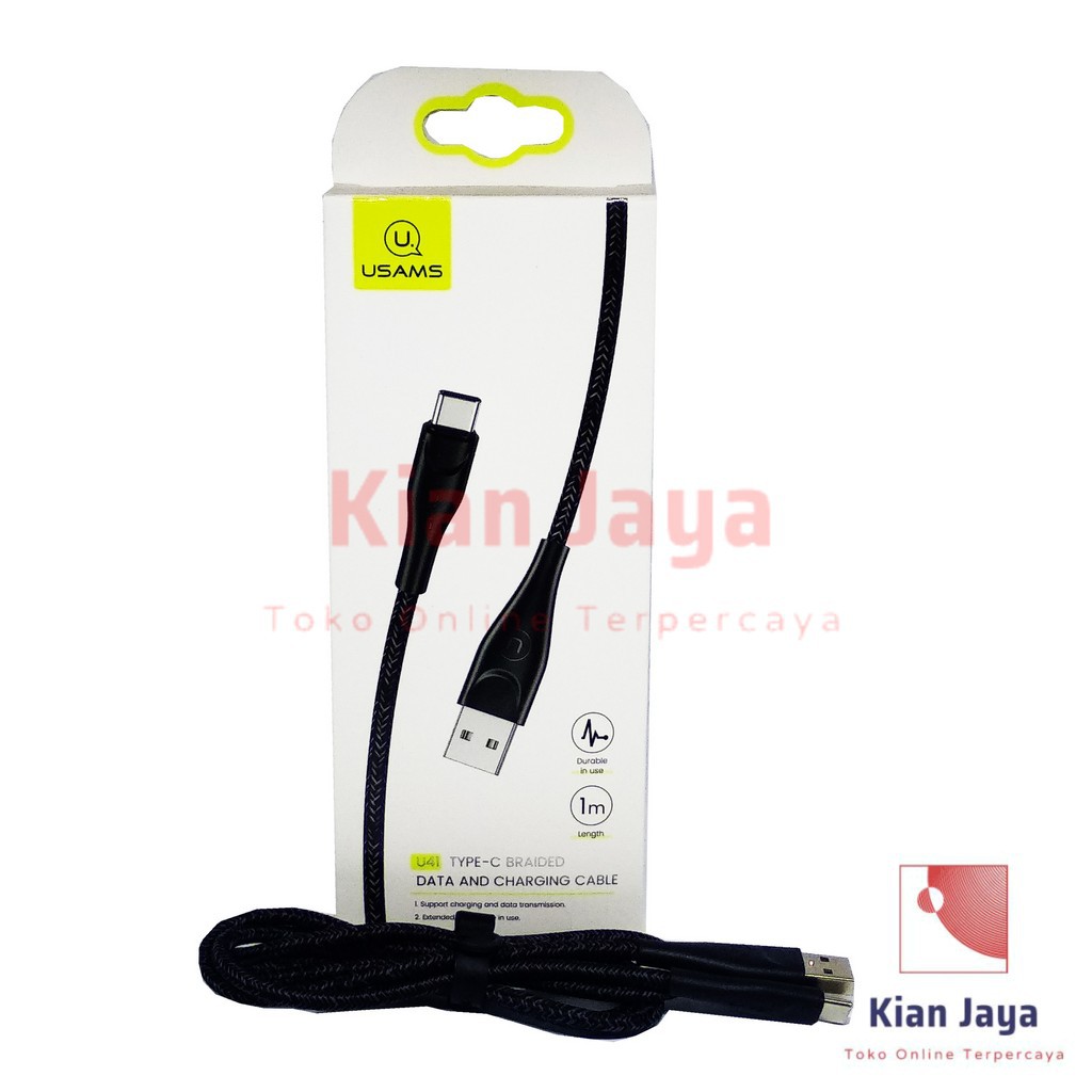 Usams Kabel Data Type C Port Cable Support Fast Charging dan Data Transmission Original