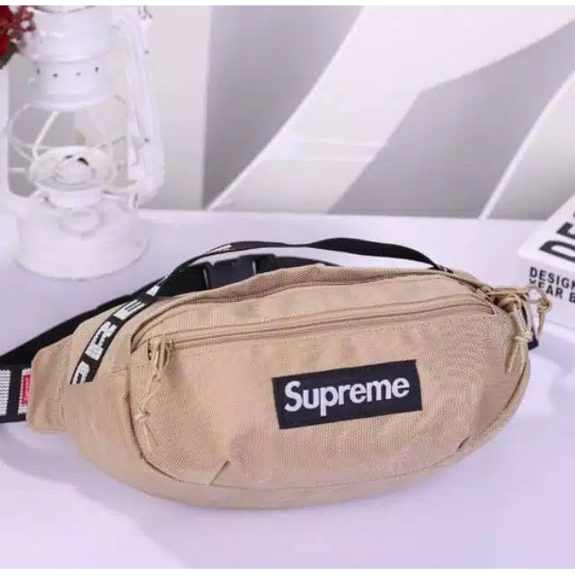 TAS WAISTBAG SUPREME - TRM WATERPROOF LIPAT 1AX802 Oranye. Bisa di Lipat. Parasut Y18 Pria Termurah