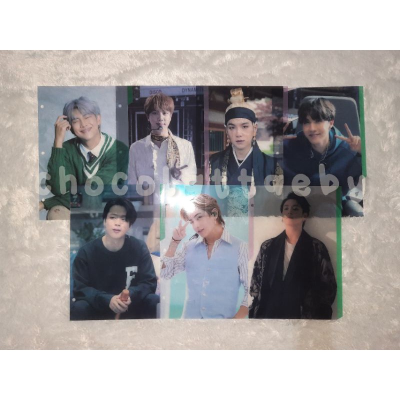 CLEAR PHOTO INDEX MEMORIES 2020 RM JIN SUGA HOBI JIMIN TAEHYUNG JUNGKOOK