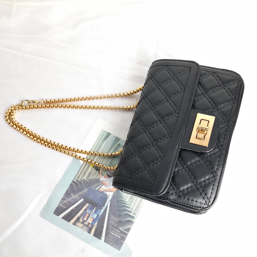 Tas Hitam Selempang Tenteng Slingbag KD034 KD035 KD041