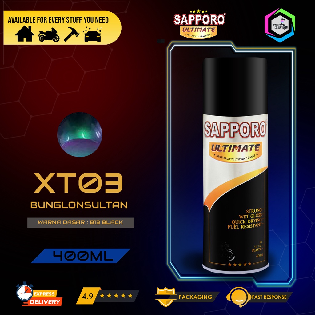 SAPPORO ULTIMATE Metallic Colour Cat Semprot XT03 BUNGLON SULTAN