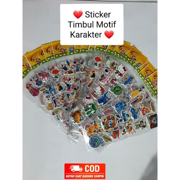 

Sticker Timbul Karakter Anak Per Lembar Murah