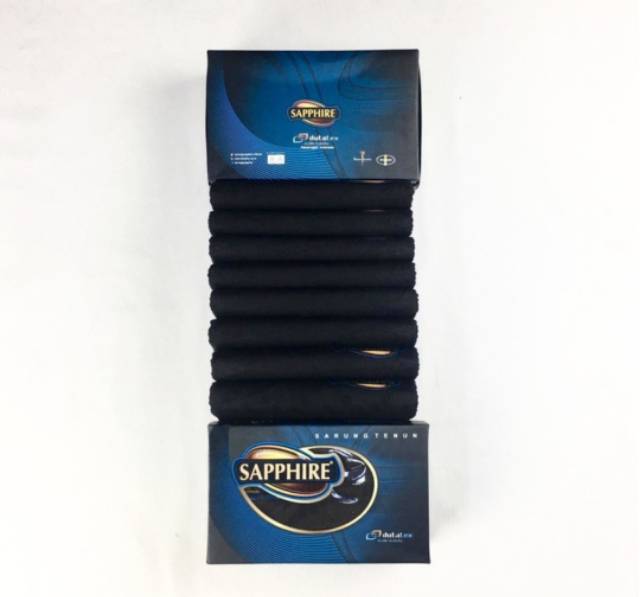 Sarung Sapphire Hitam Polos Sarung Berkualitas