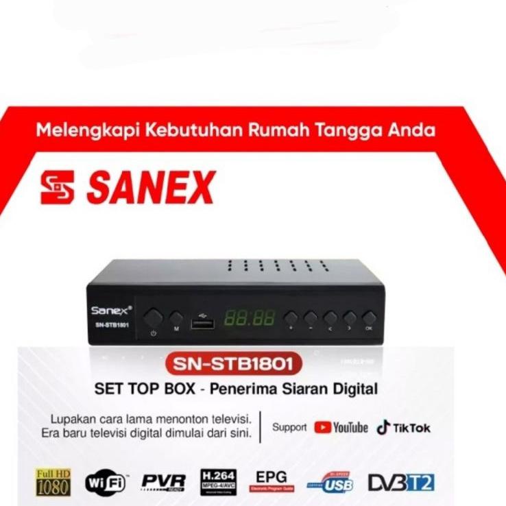 CODEOo5O9--Set Top Box SANEX SN-STB1801 Siaran Digital Receiver STB - SN STB 1801
