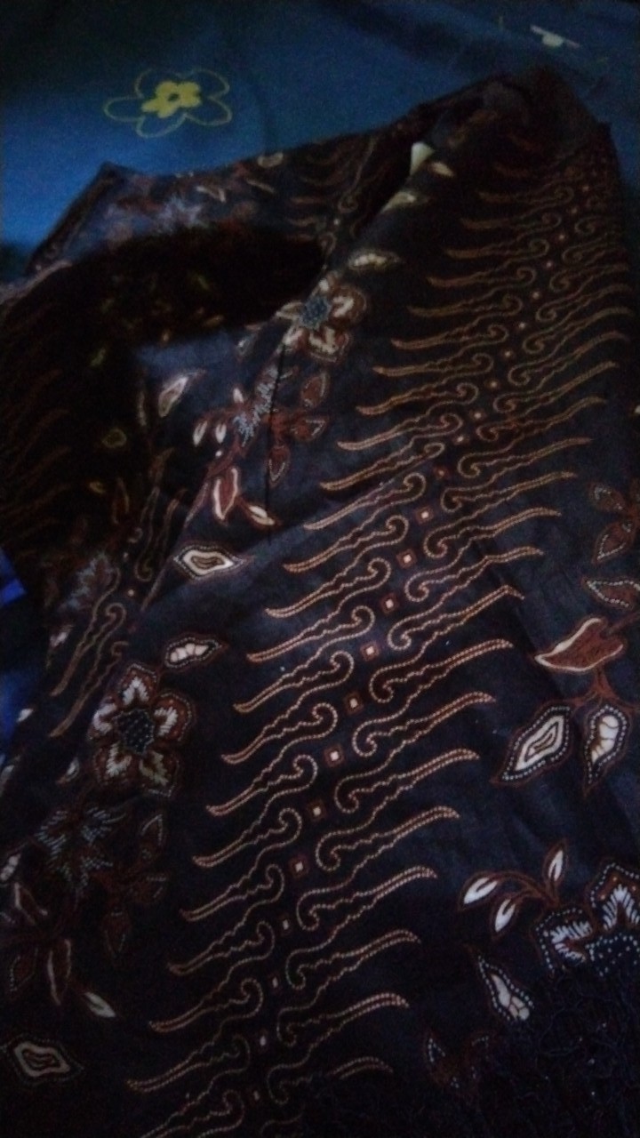 Atasna Batik Wanita Modern Batik Cassual Atasanbatik Batik Lace Mewah Batik Batwing(hitam)