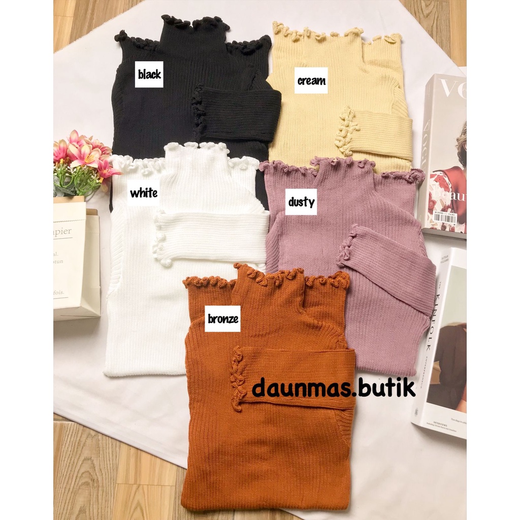 1KG MUAT 5PCS | CURLY SWEATER KOREAN STYLE TURTLENECK SWEATER KRIWIL LENGAN PANJANG HITS OOTD SELEBGRAM FASHION WANITA TERBEST SELLER