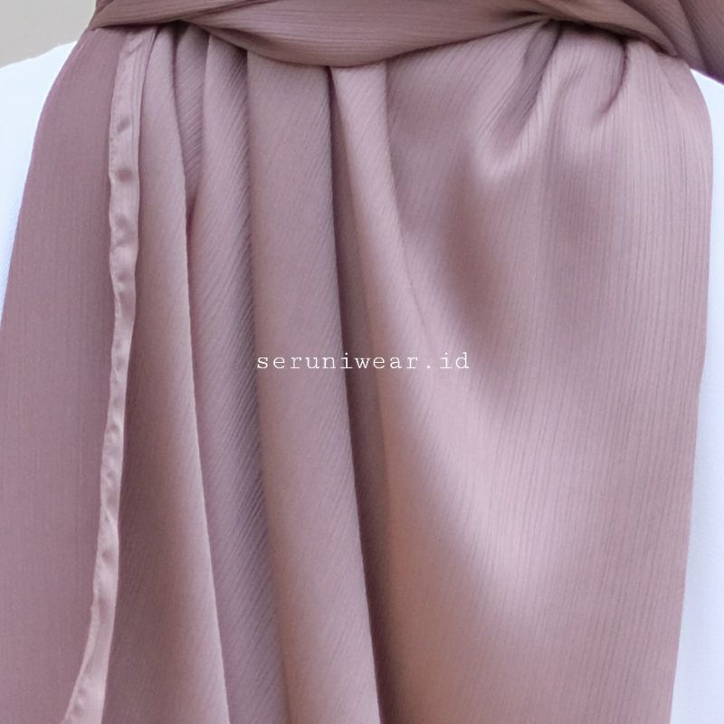 Zida Jumbo Pashmina Malaysia Crinkle Luxury Textured Silk Chiffon Original Cradenza Pesta Size Jumbo 200x75cm Eyelash Hemming-3