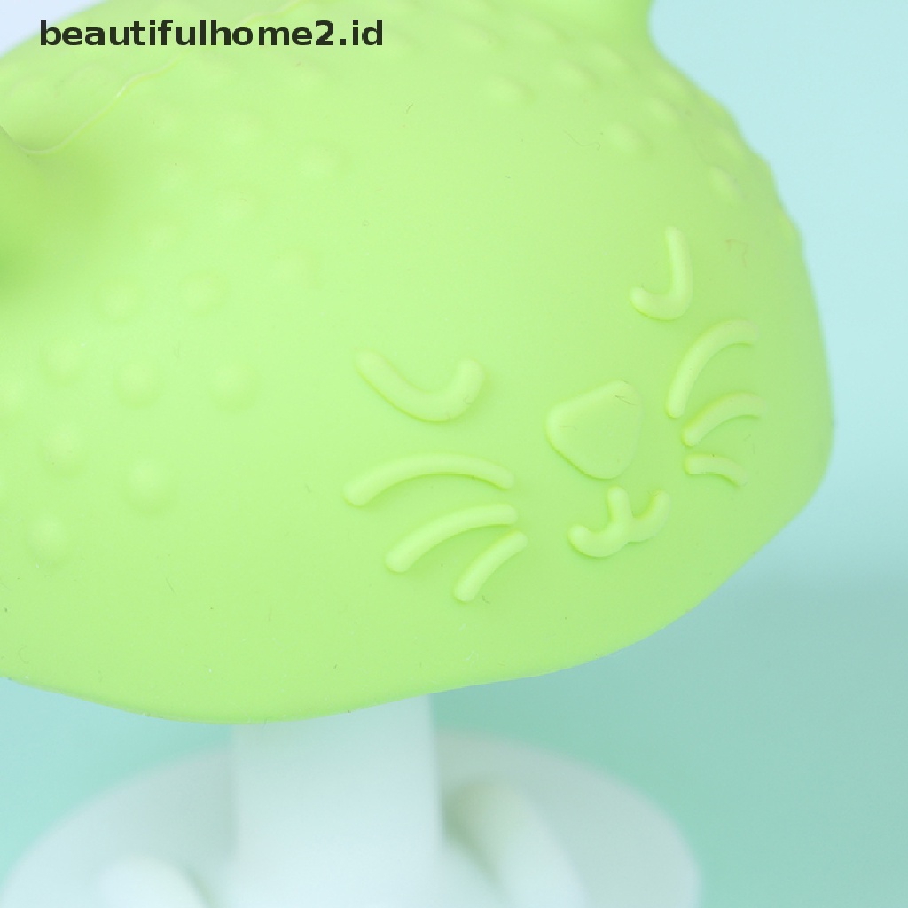 (Beautifulhome2.Id) Mainan Teether Bentuk Jamur Bahan Silikon Untuk Bayi