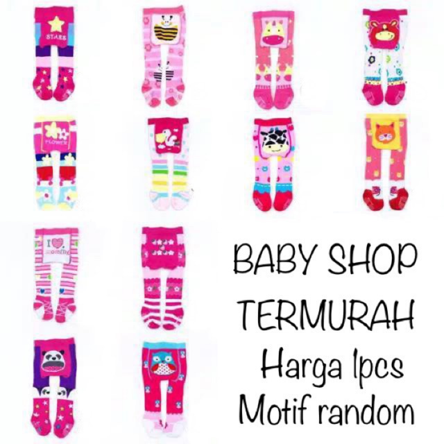 Legging cotton rich motif / legging baby motif dikaki / motif pantat / full motif dikirim random