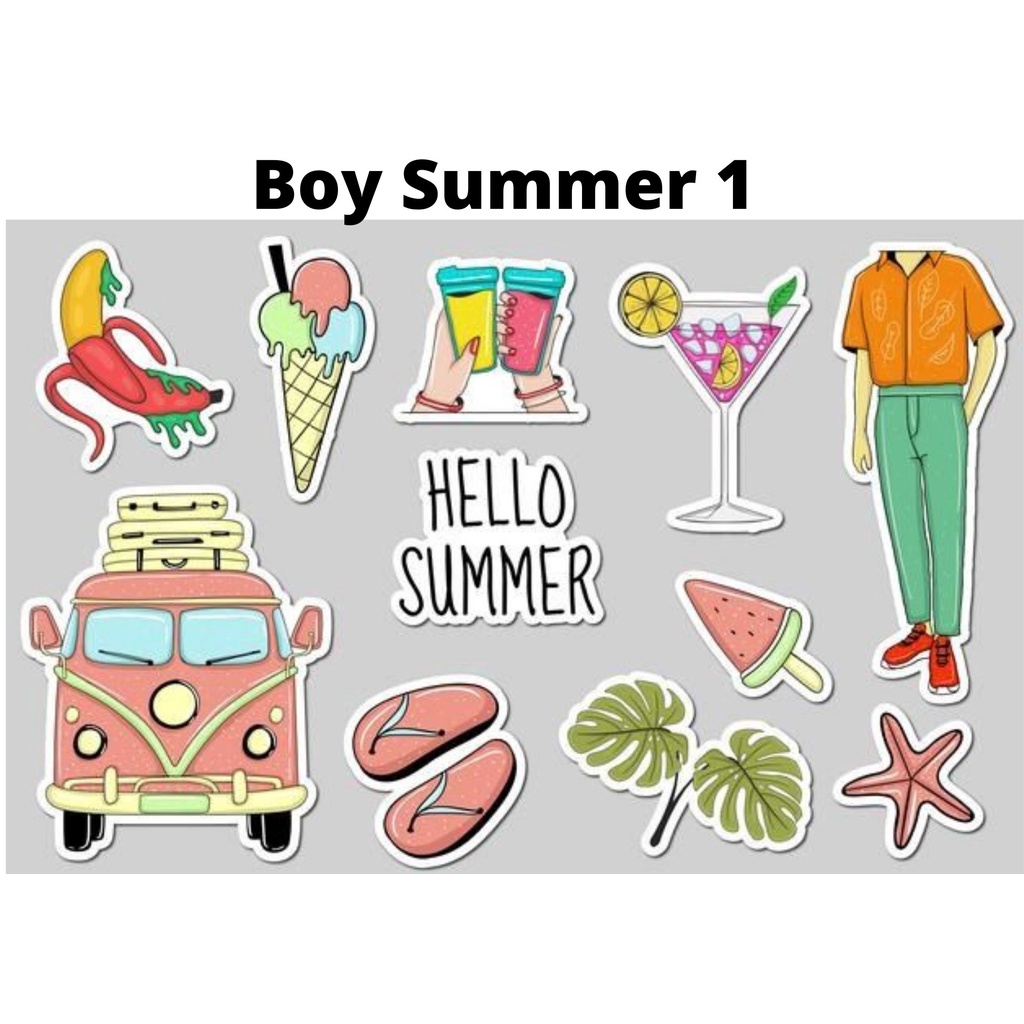 Sticker Boy Summer Sticker HP/ Laptop Aesthetic Murah Lucu