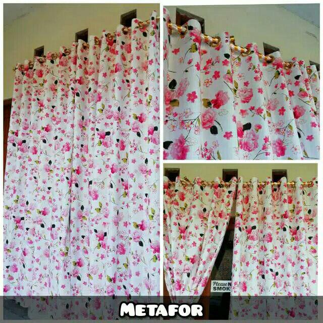 Gorden Jendela Murah Motif Zigzag
