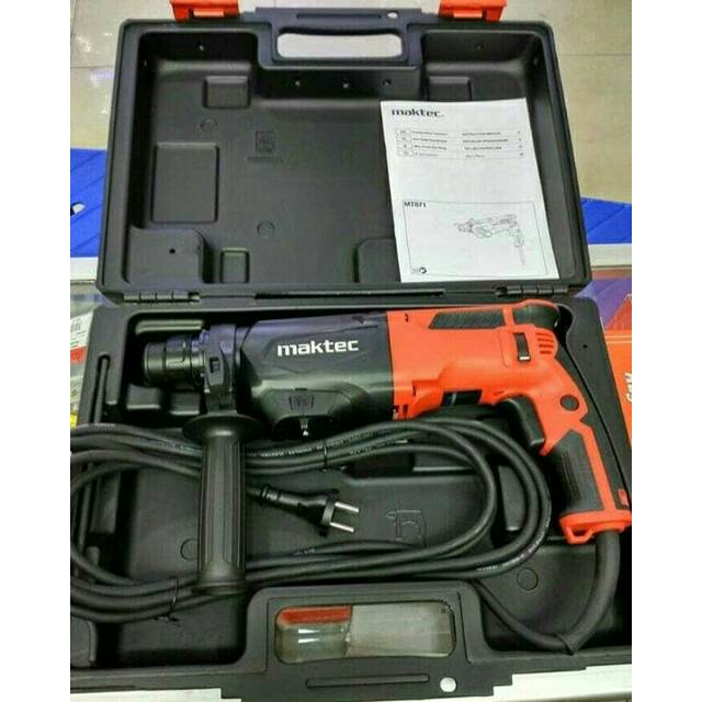 Maktec MT 871 Rottary Hammer Drill/Mesin Bor Tembok SDS 3 Mode