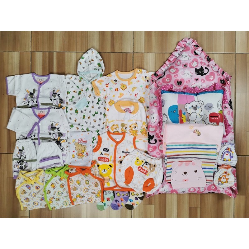 25pcs Paket Baju Bayi Baru Lahir katun halus/Perlengkapan Bayi New Born Baju Bayi Set Unisex