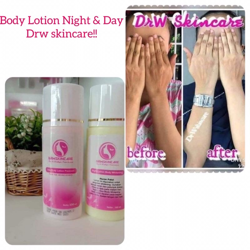 Drw Skincare Body Lotion Nigt dan Day Pemutih Badan BPOM