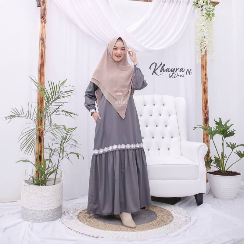 KHAYRA SYARI PLUS KHIMAR CERUTY UKURAN M - L - XL - XXL - XXXL - 4XL GAMIS SYARI BUSUI POLOS MURAH TERBARU MAXI DRESS JUMBO GAMIS KEKINIAN SYAR'I GAMIS BERKUALITAS BAJU GAMIS PESTA KONDANGAN SET JILBAB 2 LAYER ABAYA PREMIUM GAMIS JUMBO SERAGAM UMROH HAJI