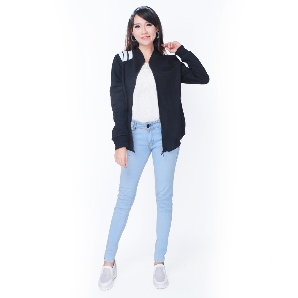 Jaket Basic Tangan panjang Wanita Variasi List - XSHOP Briana